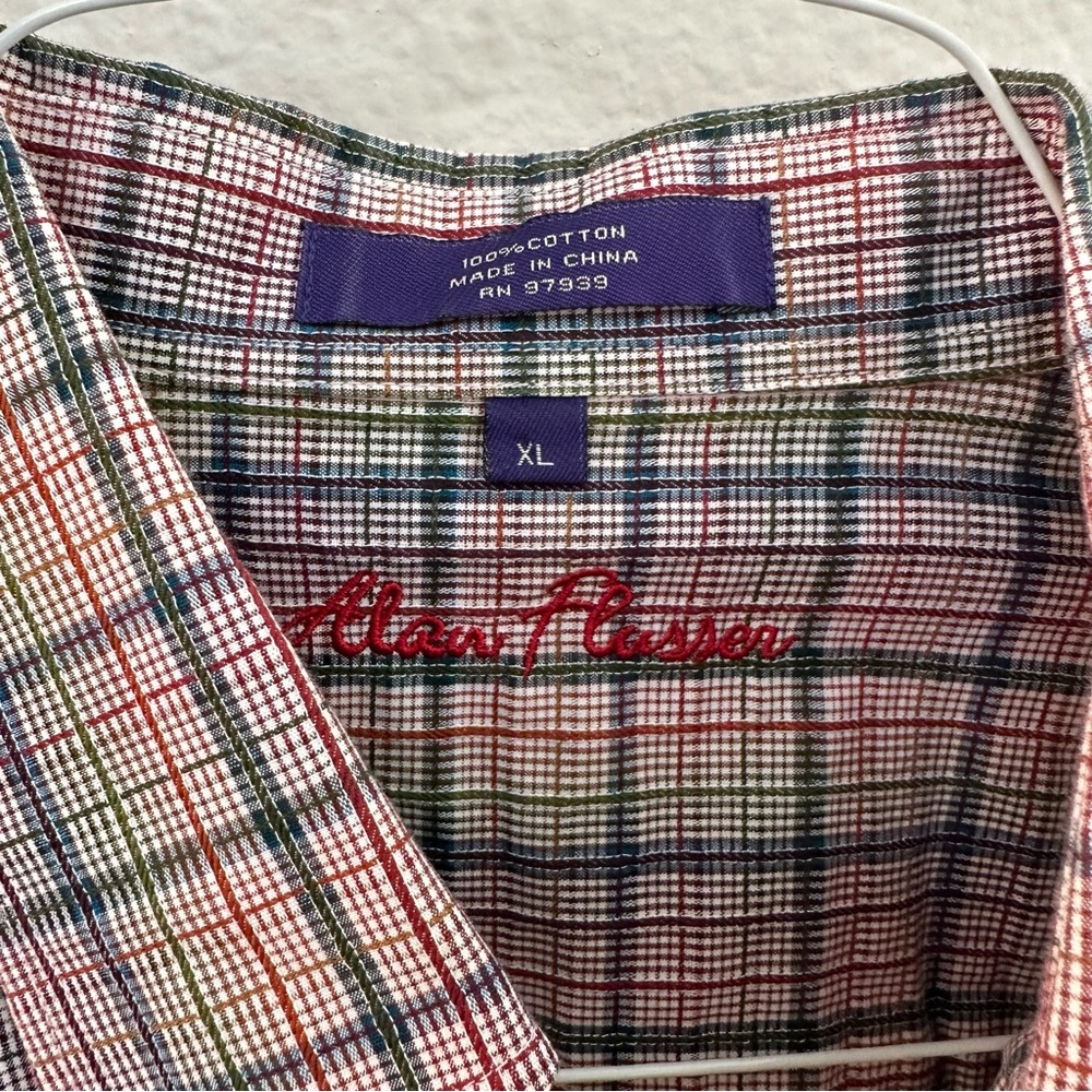 Classic Multicolor Plaid Men's Shirt - Picture 3 of 10